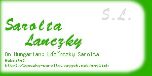 sarolta lanczky business card